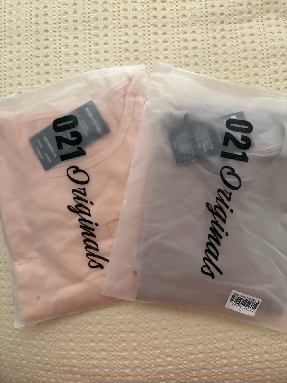 Men's Short Sleeve Tee — salmon and tan